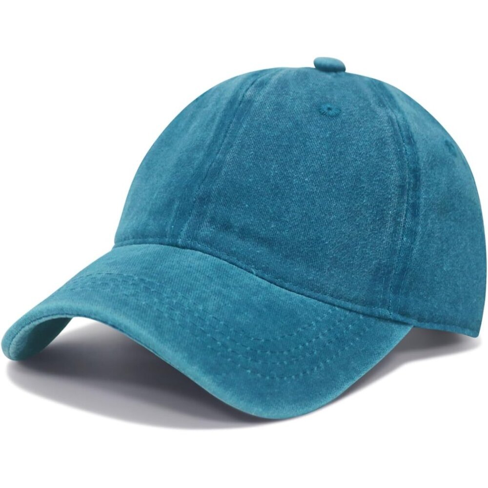 Baseball Cap Turquoise(Washed)golf Dad Hat Men Women Plain Cap